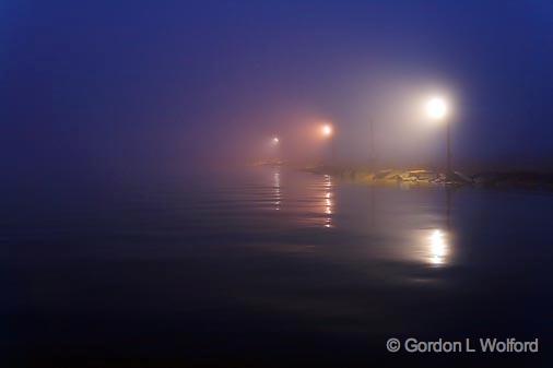 Foggy Fishing Lights_31608.jpg - Photographed along the Gulf coast at Indianola, Texas, USA.